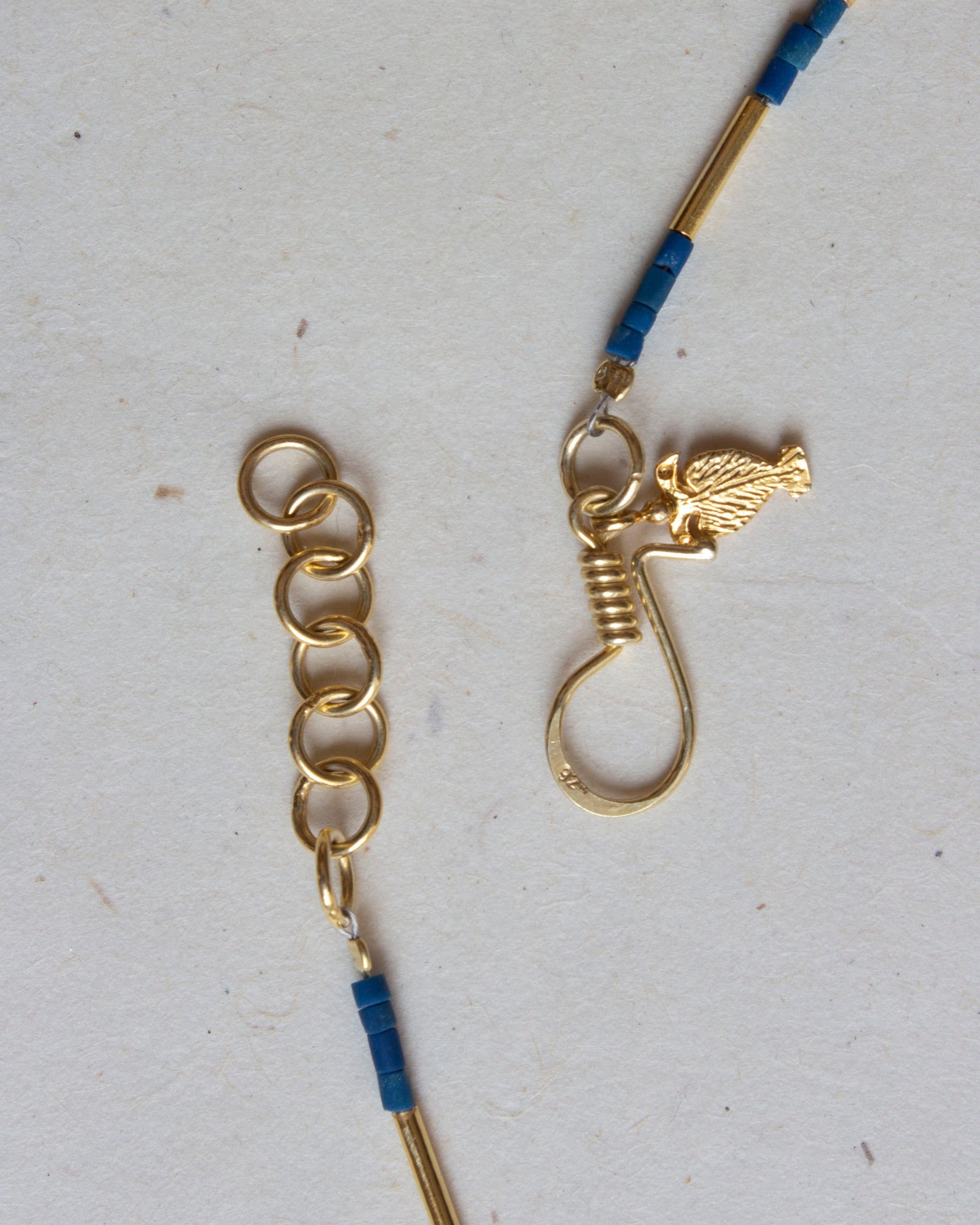 roman hook necklace lapis lazuli