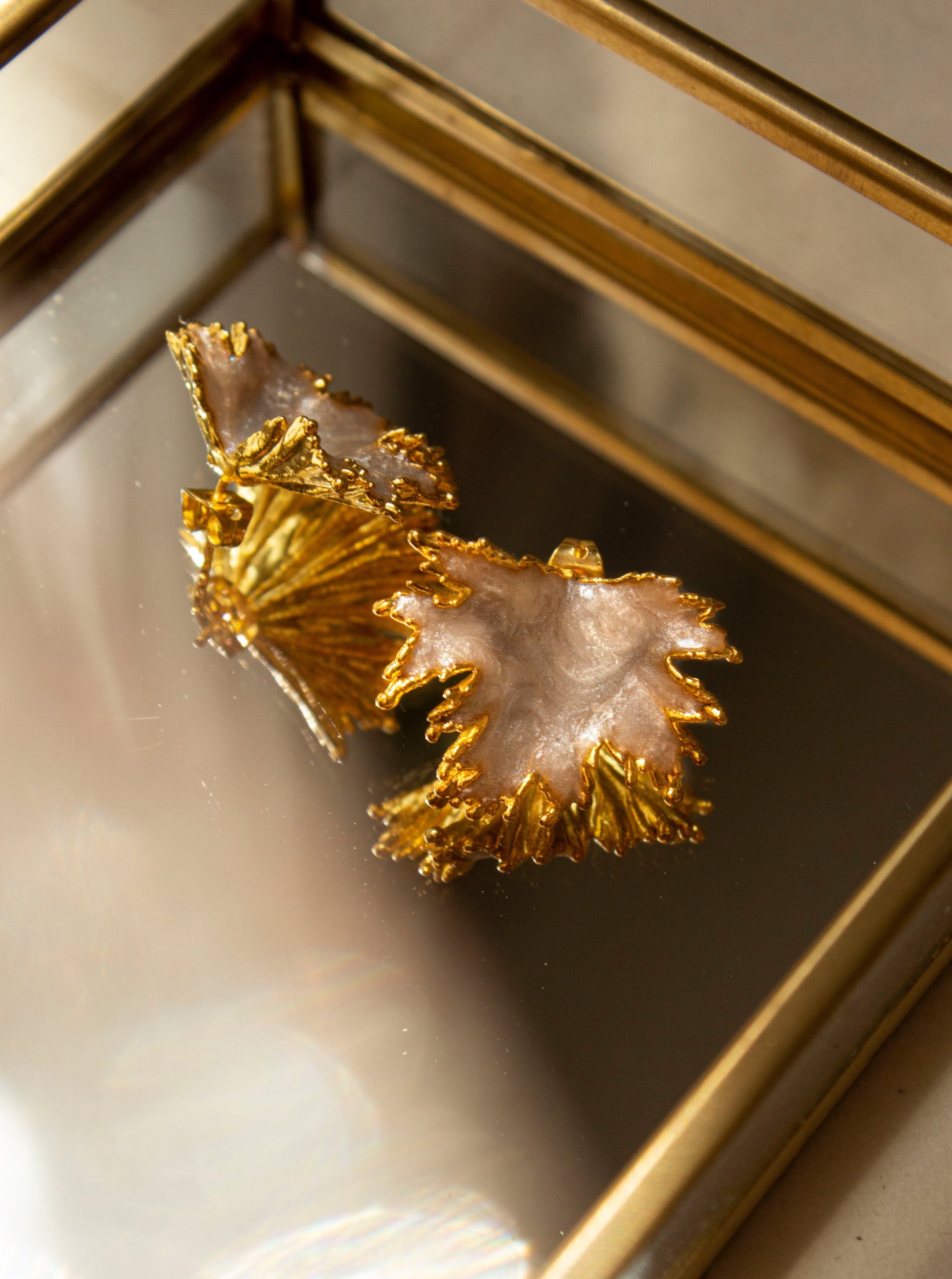 Gold plated earrings