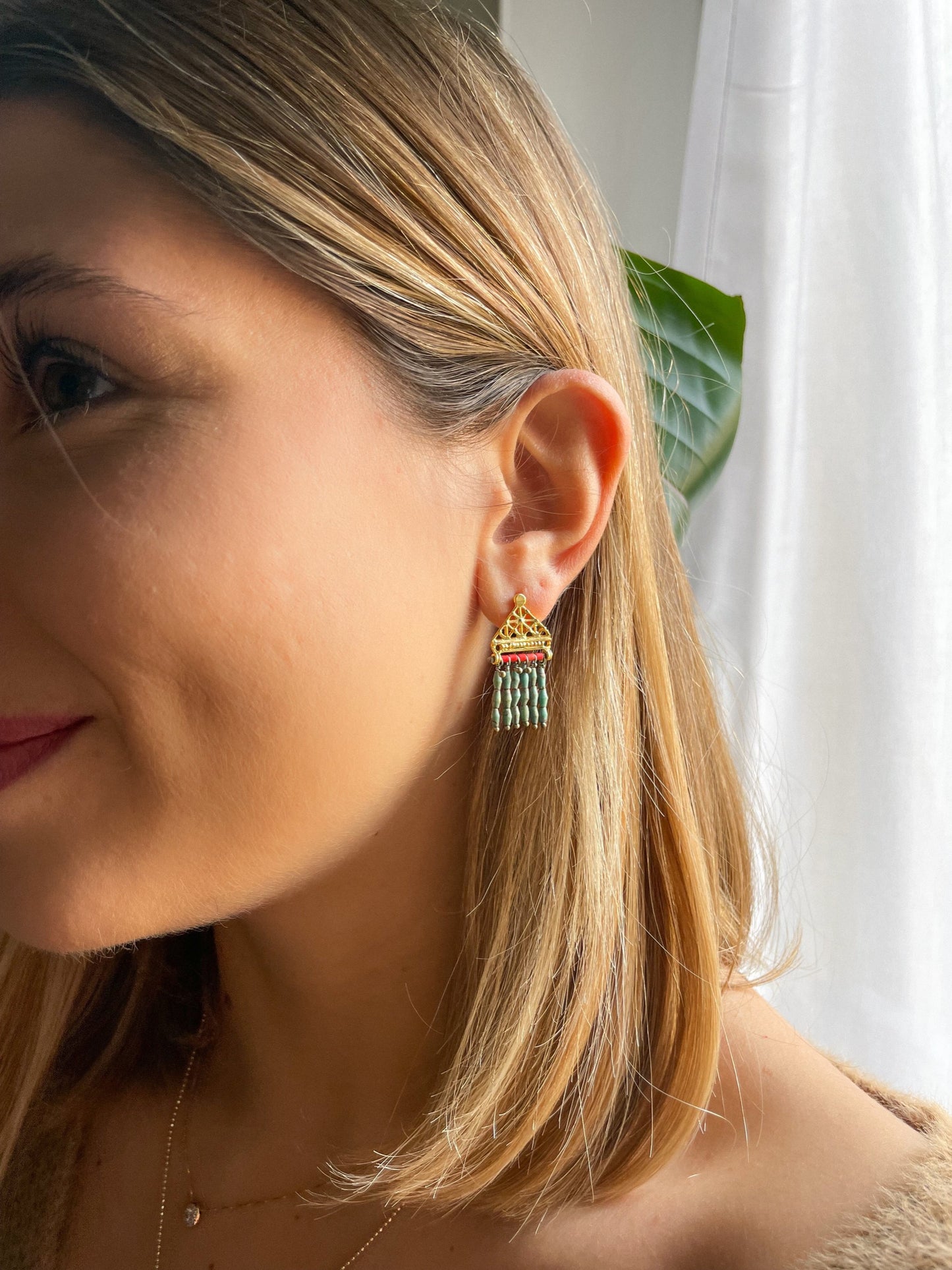 Oceanid - Turquoise & Coral