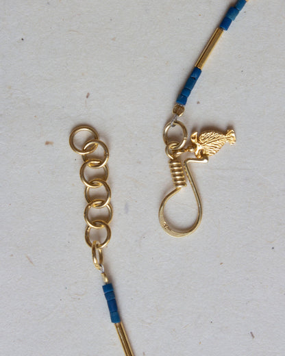 roman hook necklace lapis lazuli 